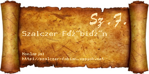 Szalczer Fábián névjegykártya
